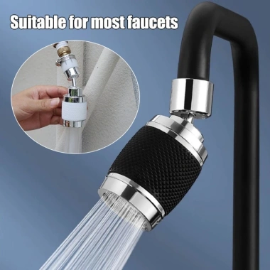 Đầu vòi nước bồn rửa chén đa chức năng màu đen - 3 chế độ phun, lọc nước, chỉ 28.000₫ 2