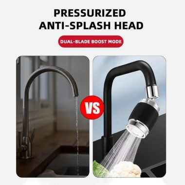 Đầu vòi rửa bát tăng áp cao cấp màu đen xoay 360 do tích hợp lõi lọc giá ưu đãi 31.600 5