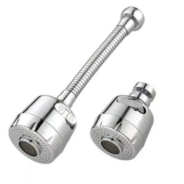 Đầu vòi tăng áp inox 18cm xoay 360 độ, chế độ tiết kiệm nước - Giá 11.000 VND