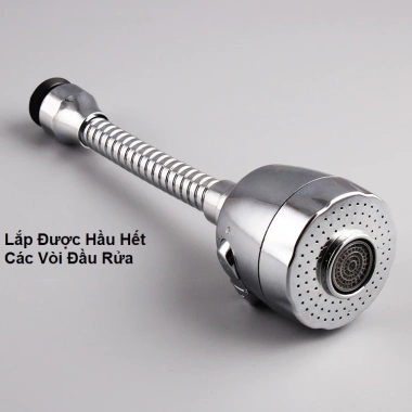 Đầu vòi tăng áp inox xoay 360 độ, đa chế độ, tiết kiệm nước, chỉ 21.000 VND