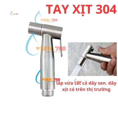 Đầu Vòi Xịt Vệ Sinh Bồn Cầu Không Dây Inox 304 - Chọn Tay Inox Hay Nhựa 34.900₫ 8
