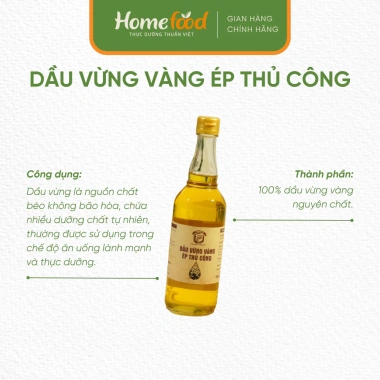 Dầu vừng vàng Homefood 300ml-500ml, hương vị tự nhiên, giảm giá 124k, mua ngay 2