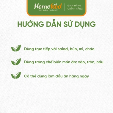 Dầu vừng vàng Homefood 300ml-500ml, hương vị tự nhiên, giảm giá 124k, mua ngay 3