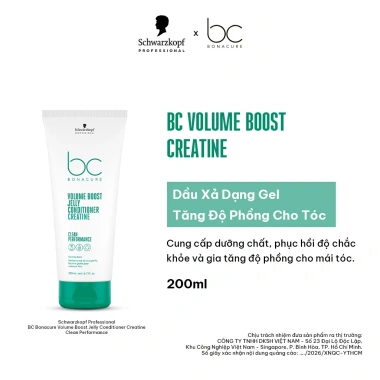 Dầu Xả Gel BC Volume Boost Creatine 200ml - Tăng Độ Phồng, Dưỡng Sâu, Giá 274k 2 Dầu Xả Gel BC Volume Boost Creatine 200ml - Tăng Độ Phồng, Dưỡng Sâu, Giá 274k 2