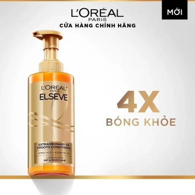 Dầu xả L'Oreal Paris Extraordinary Oil Smooth 440ml Dưỡng sâu tóc mượt giảm giá 245k 2 Dầu xả L'Oreal Paris Extraordinary Oil Smooth 440ml Dưỡng sâu tóc mượt giảm giá 245k 2
