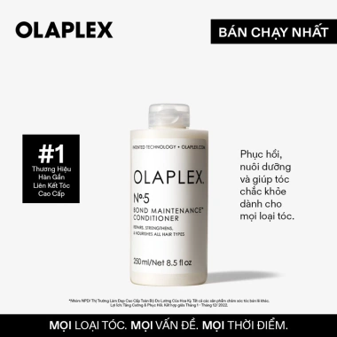 Dầu xả Olaplex No.5 Bond Maintenance 250ml - Phục hồi, tăng cường sức khỏe tóc, giảm giá 18%
