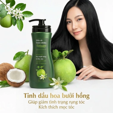 Dầu xả thiên nhiên Tadavina 500ml - Chiết xuất hoa bưởi hồng & dầu dừa, tóc óng mượt, mềm mại, ngừa gãy rụng - 285k 7 Dầu xả thiên nhiên Tadavina 500ml - Chiết xuất hoa bưởi hồng & dầu dừa, tóc óng mượt, mềm mại, ngừa gãy rụng - 285k 7