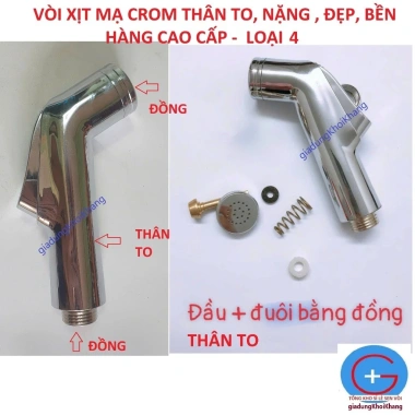 Đầu Xịt Vệ Sinh Toilet Cao Cấp Mạ Chrome - Vòi Xịt Đa Dạng Giá 25.000 VNĐ 4 Đầu Xịt Vệ Sinh Toilet Cao Cấp Mạ Chrome - Vòi Xịt Đa Dạng Giá 25.000 VNĐ 4