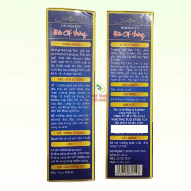 Dầu xoa bóp Bảo cốt vương 100ml - Đau xương khớp, sổ mũi, nhức đầu - 71.000đ 3