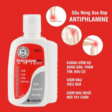 Dầu Xoa Bóp Hàn Quốc Chai Đỏ - Dầu Gió Nóng Xương Khớp, Con Lăn Massage, Giá 80.000đ