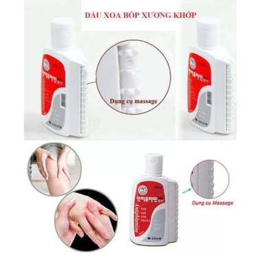 Dầu Xoa Bóp Hàn Quốc Chai Đỏ - Dầu Gió Nóng Xương Khớp, Con Lăn Massage, Giá 80.000đ