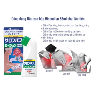 Dầu xoa bóp Hisamitsu 85ml chai lăn tiện lợi Nhật Bản giảm đau vai, lưng, xương khớp - 165k 2