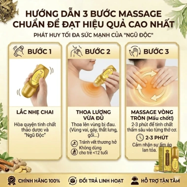 Dầu Xoa Bóp Xương Khớp Rắn Ngũ Độc 50ml - Giảm Đau Nhức, Làm Dịu Cơn Đau, Giá 55.250đ 5