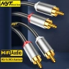 Dây 2RCA Hoa Sen Đầu Hợp Kim Nhôm Jack Mạ Vàng 24K Cao Cấp NYT - Giá 90.000