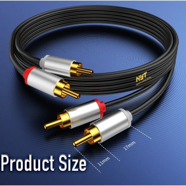 Dây 2RCA Hoa Sen Đầu Hợp Kim Nhôm Jack Mạ Vàng 24K Cao Cấp NYT - Giá 90.000 2