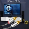 Dây 2RCA Hoa Sen Đầu Hợp Kim Nhôm Jack Mạ Vàng 24K Cao Cấp NYT - Giá 90.000 5