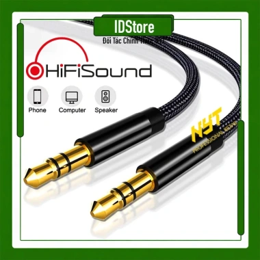 Dây 3.5mm Audio HiFi Bện Dù Cao Cấp TRS 2 Khấc - Chỉ 39.000₫ (Giá gốc 48.360₫)