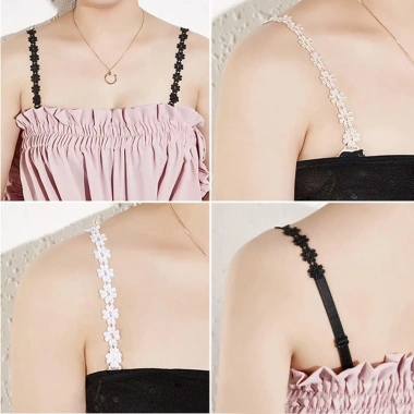 Dây áo lót hoa trong suốt có thể điều chỉnh - Thời trang quyến rũ, giá 38.310₫