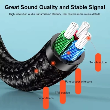Dây Audio 3.5mm UGREEN mạ vàng 24K TPE cao cấp 1 ra 1, Cáp AV chính hãng, bảo hành 18 tháng - Giá 55.000 VND