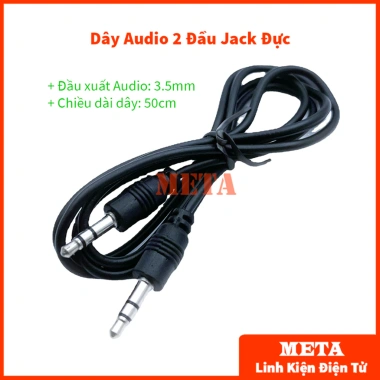 Dây Audio Jack đực 3.5mm 50cm - Siêu bền, âm thanh trong trẻo, giảm còn 14.270₫