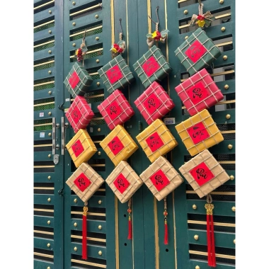 Dây bánh chưng đa màu 1m5 - Bộ hỗn hợp decor Tết 2.026, giá ưu đãi 159.000₫