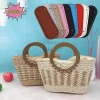 Đáy bầu dục 30x10cm cho túi dệt kim – Phụ kiện DIY túi da, màu trơn, giảm giá 26.702₫ 3