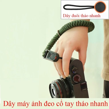 Dây bện cổ tay tháo nhanh cho Mirrorless R5 R6 A6.000 A7C Fuji - Giá chỉ 132k
