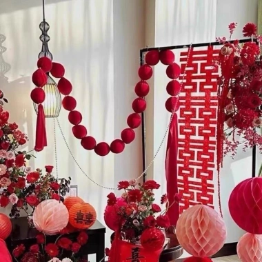 Dây bóng đầy màu sắc trang trí tường nền - Đạo cụ đám cưới, giá ưu đãi 135.000 đồng