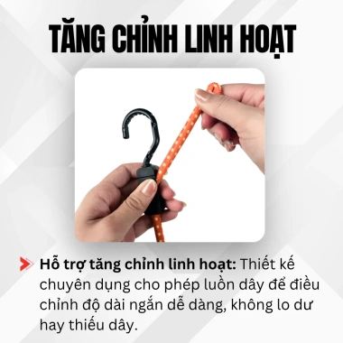 Dây Buộc Đàn Hồi SafeStraps 51cm - Móc Nhựa Lõi Thép Bền Bỉ, Chắc Chắn, Tăng Chỉnh Tiện Lợi, Giá 18.130 VND 3