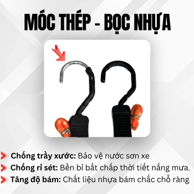 Dây Buộc Đàn Hồi SafeStraps 51cm - Móc Nhựa Lõi Thép Bền Bỉ, Chắc Chắn, Tăng Chỉnh Tiện Lợi, Giá 18.130 VND 4