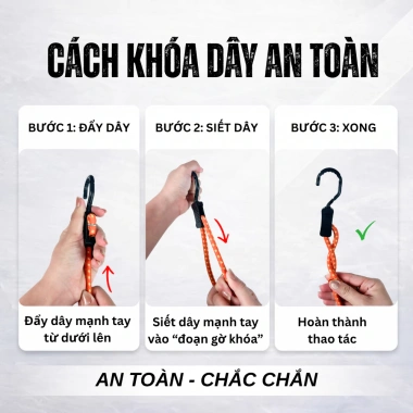 Dây Buộc Đàn Hồi SafeStraps 51cm - Móc Nhựa Lõi Thép Bền Bỉ, Chắc Chắn, Tăng Chỉnh Tiện Lợi, Giá 18.130 VND 6