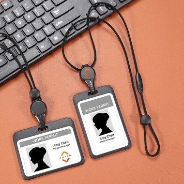 Dây buộc giá đỡ trong suốt có thể thu vào, cuộn dây phụ kiện y tá, tháo rời thẻ ID 3