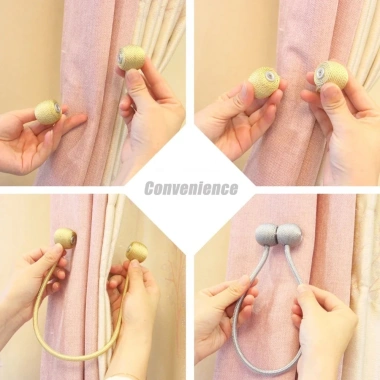 Dây Buộc Rèm Cửa Nam Châm - Kẹp Giữ Rèm, Giá chỉ 43.080 VND, Tiết kiệm 9.000 VND 4 Dây Buộc Rèm Cửa Nam Châm - Kẹp Giữ Rèm, Giá chỉ 43.080 VND, Tiết kiệm 9.000 VND 4