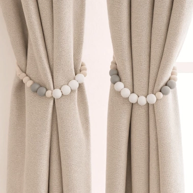 Dây Buộc Rèm Hạt Gỗ 2 Chiếc Handmade Dễ Lắp Đặt Phong Cách Trang Trại Giá 89.532₫ 4