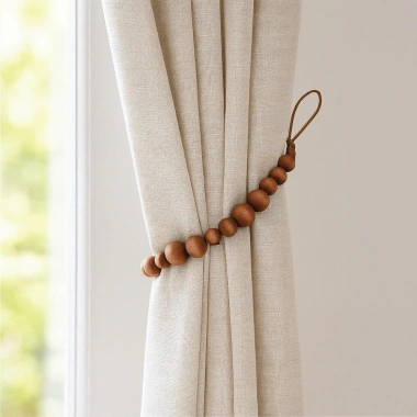 Dây Buộc Rèm Hạt Gỗ 2 Chiếc Handmade Dễ Lắp Đặt Phong Cách Trang Trại Giá 89.532₫ 9