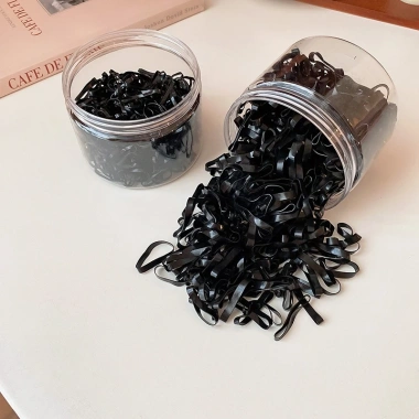 Dây buộc tóc dùng một lần - Dây cao su đen dày, phụ kiện thời trang nữ, giá ưu đãi 25.380 VND 4