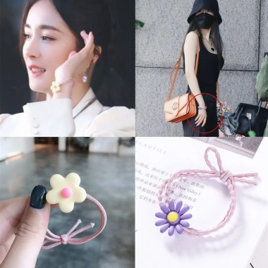 Dây buộc tóc hoa cúc Hàn Quốc – Trang điểm tóc duyên dáng, giảm còn 23.652 VND