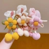 Dây buộc tóc hoa màu kẹo cho bé gái, mềm mại, phù hợp búi tóc và đuôi ngựa, giá 40.700 VNĐ 4