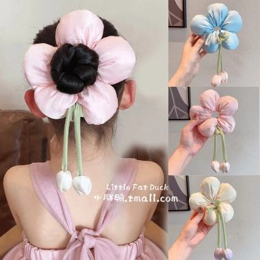Dây buộc tóc hoa Tulip lớn 5 cách Hàn Quốc - Vòng xốp siêu mềm, giá chỉ 42.000 VND 8