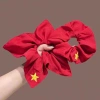 Dây buộc tóc ngôi sao năm cánh màu đỏ - Đuôi ngựa thấp, giá chỉ 39.600đ 3