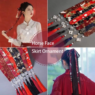 Dây buộc tóc NLINNI ngựa và rồng - hanfu bé gái, mũ nón năm mới, giảm giá