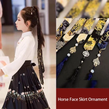 Dây buộc tóc NLINNI ngựa và rồng - hanfu bé gái, mũ nón năm mới, giảm giá