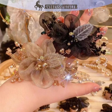Dây buộc tóc nữ Kim Cương giả Thanh Lịch - Scrunchie cao su Đuôi Ngựa, chỉ 50.789đ