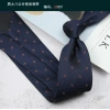 Dây Cà Phê 8cm Sọc Xanh Đỏ Hải Quân Xám Polyester - Cổ Nam Quý Ông Cưới & Hàng Ngày 6