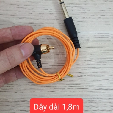 Dây cắm RCA sợi nhỏ mạnh màu vàng‑hồng, chân vuông góc – Dùng cục nguồn máy pen, giảm còn 125k