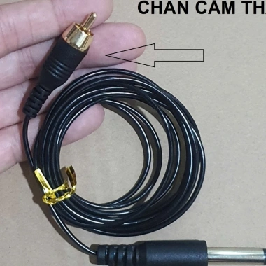Dây cắm RCA sợi nhỏ mạnh màu vàng‑hồng, chân vuông góc – Dùng cục nguồn máy pen, giảm còn 125k