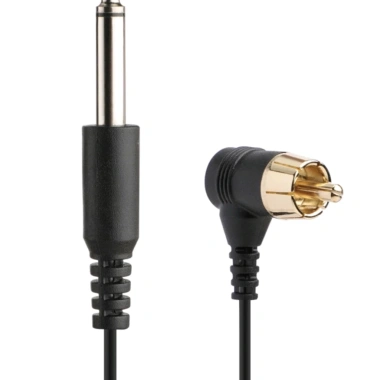 Dây cắm RCA sợi nhỏ mạnh màu vàng‑hồng, chân vuông góc – Dùng cục nguồn máy pen, giảm còn 125k