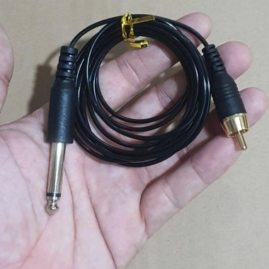 Dây cắm RCA sợi nhỏ mạnh màu vàng‑hồng, chân vuông góc – Dùng cục nguồn máy pen, giảm còn 125k