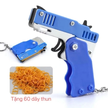 Dây cao su súng móc khóa độc đáo, phụ kiện túi xách - Quà tặng chỉ 25.999đ