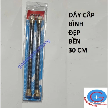 Dây cấp bình nóng lạnh lò xo Ốc đồng, thân inox 304 40‑60 cm - Bền, giá 50.000₫ 4 Dây cấp bình nóng lạnh lò xo Ốc đồng, thân inox 304 40‑60 cm - Bền, giá 50.000₫ 4
